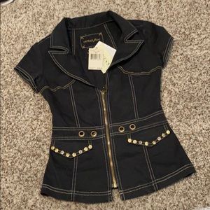 NWT Guess Zip Front jacket or blazer